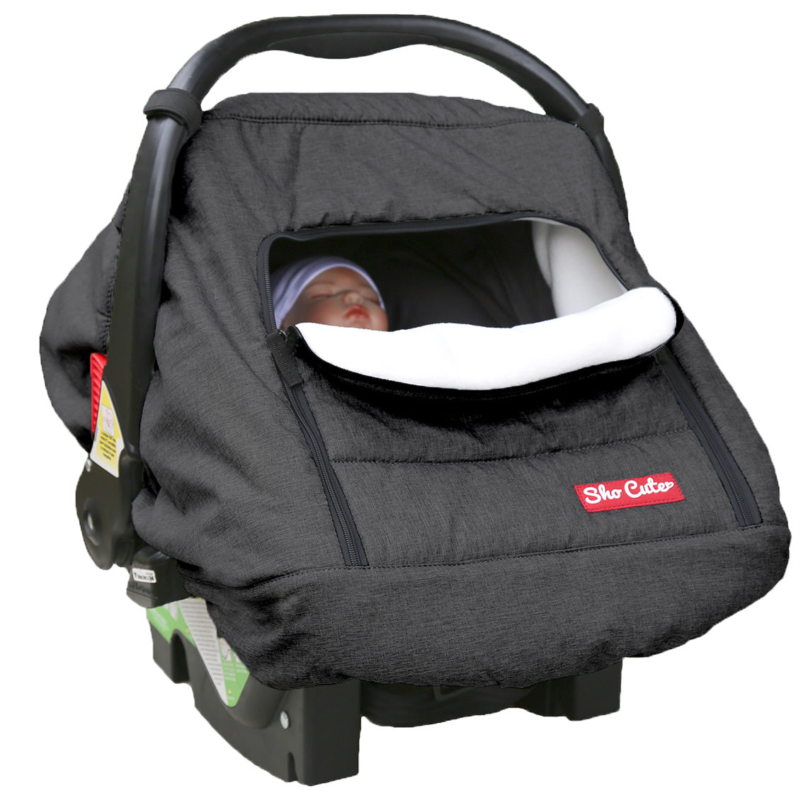 INFANT CARSEAT CANOPY BLACK 3 SEASON FOR SPRING FALL WINTER Sho Cute